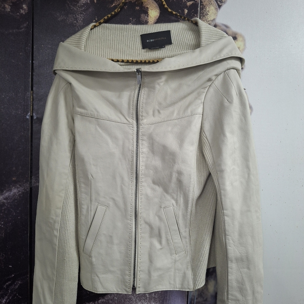 BCBG Maxazria cream color jacket,  size M.